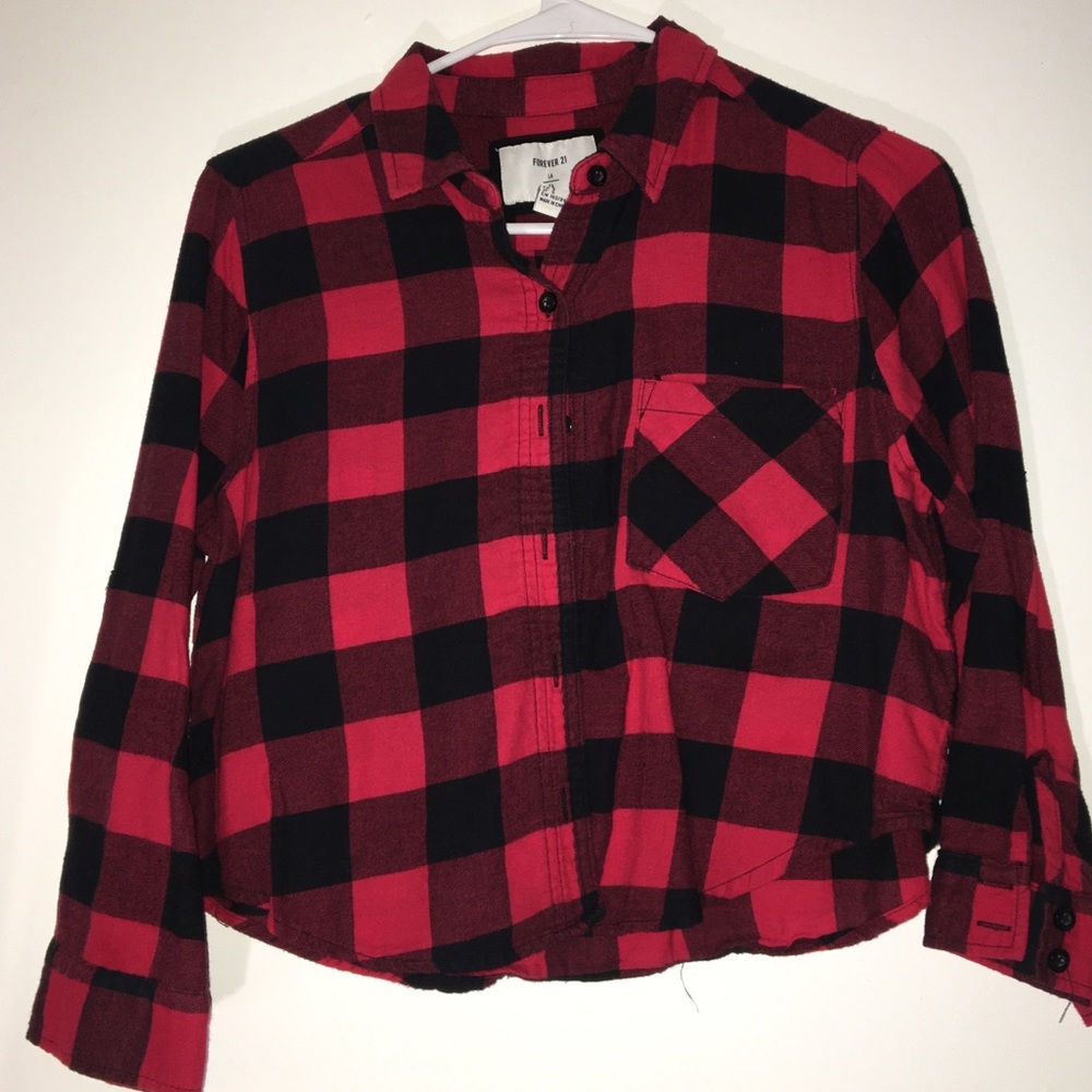 Crop top flannel